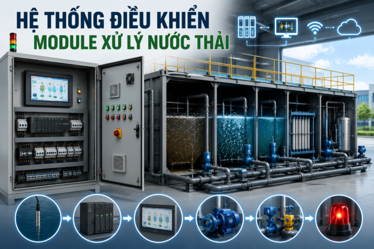 Hệ Thống Điều Khiển Module Xử Lý Nước Thải Gồm Những Gì?